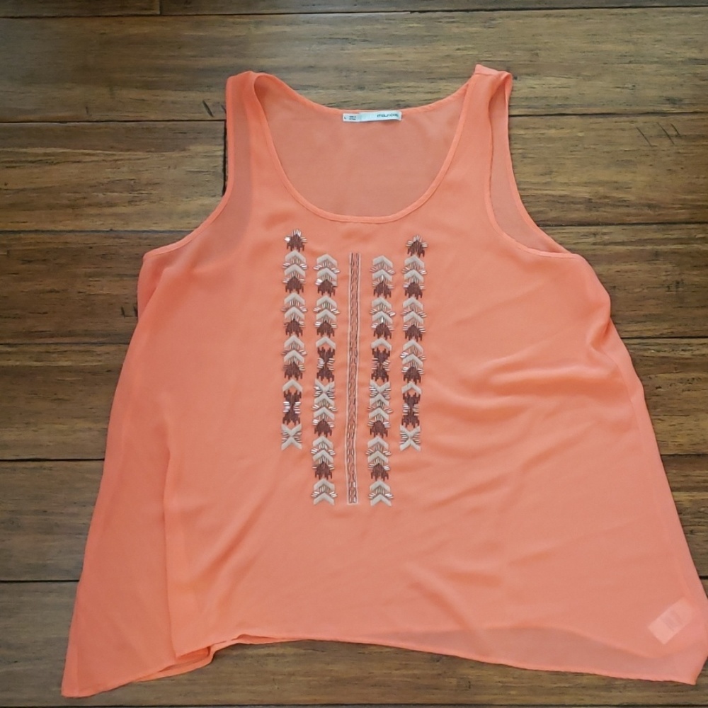 Maurices bright orange sparkle shirt